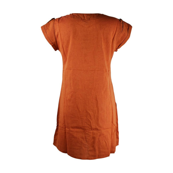 Robe Courte Jabra Coton Khadi Uni Orange