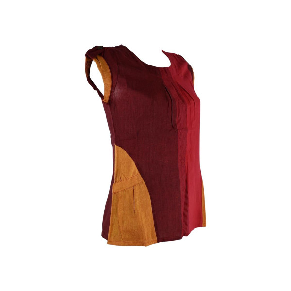 Blouse Coton Artisanal Kedhary Rouge