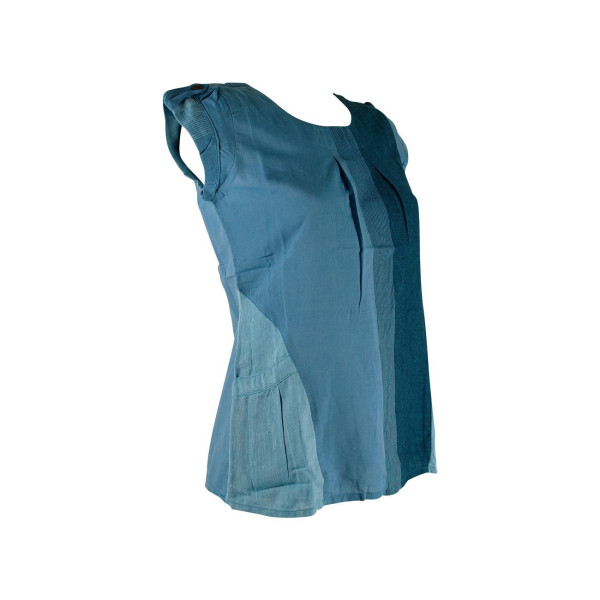 Blouse Coton Artisanal Kedhary Bleu