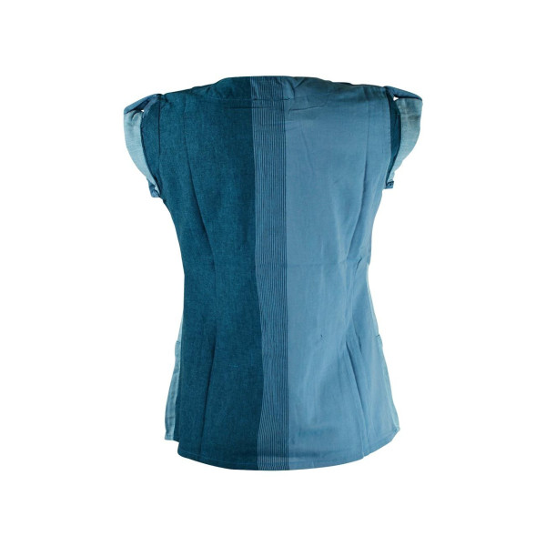 Blouse Coton Artisanal Kedhary Bleu