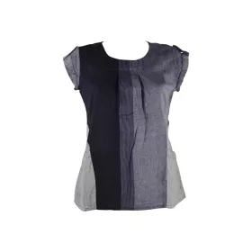 Blouse Coton Artisanal Kedhary Noir et Gris