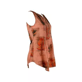 Blouse Sans Manche Imprimé Bobei Saumon