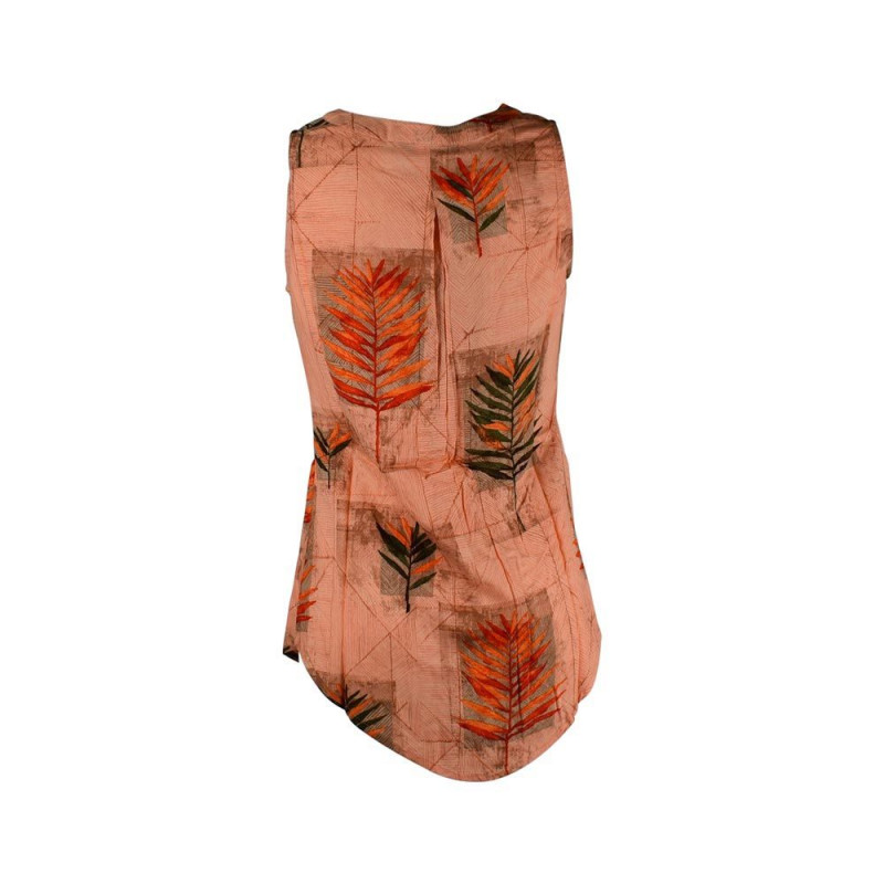 Blouse Sans Manche Imprimé Bobei Saumon