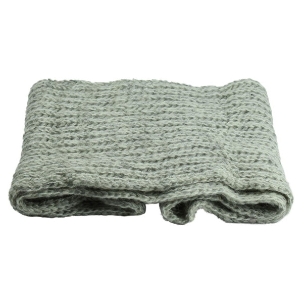 Écharpe Tube Laine et Mohair Gris Clair