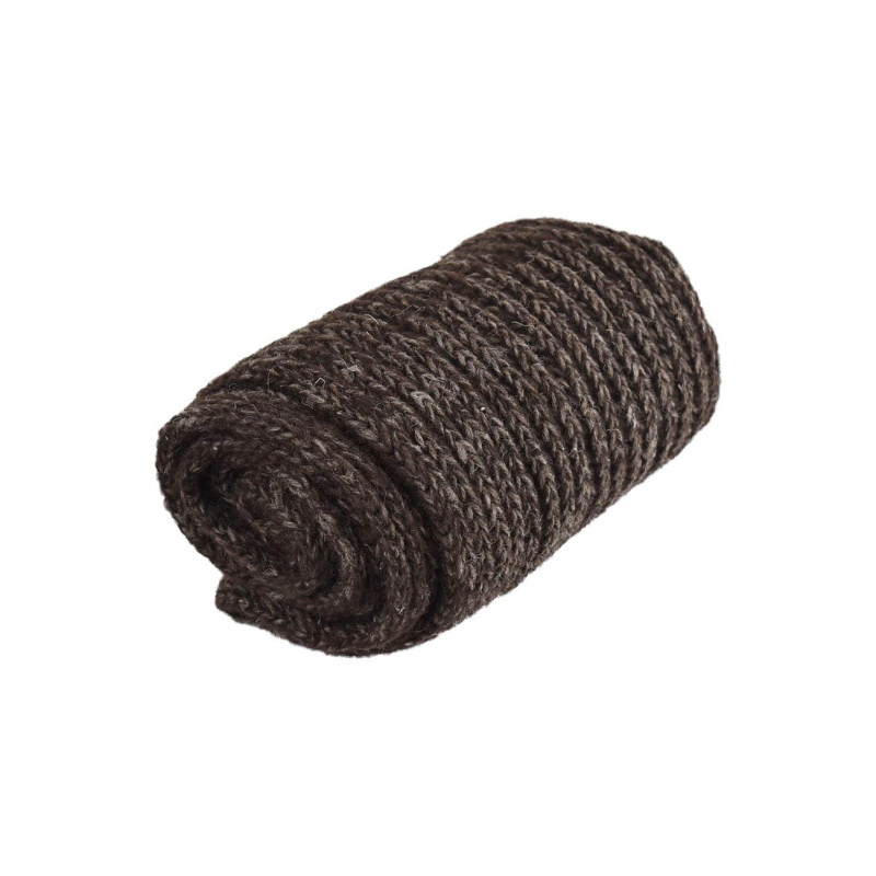 Écharpe Tube Laine et Mohair Brun Foncé