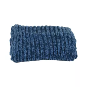 Écharpe Tube Laine et Mohair Bleu Pétrole