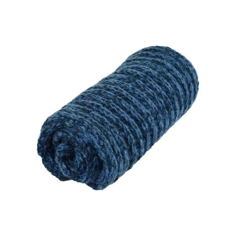 Écharpe Tube Laine et Mohair Bleu Pétrole
