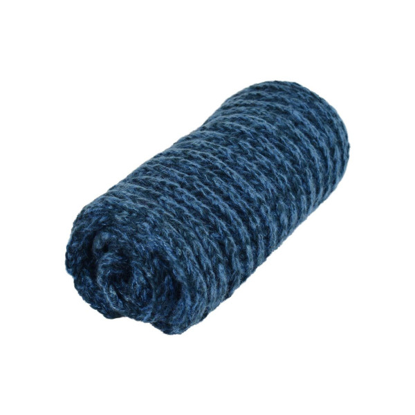 Écharpe Tube Laine et Mohair Bleu Pétrole