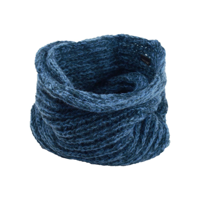 Écharpe Tube Laine et Mohair Bleu Pétrole