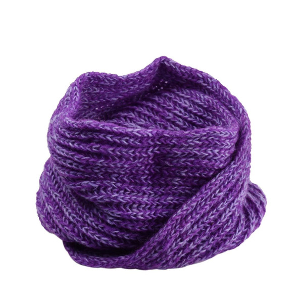 Écharpe Tube Laine et Mohair Violet