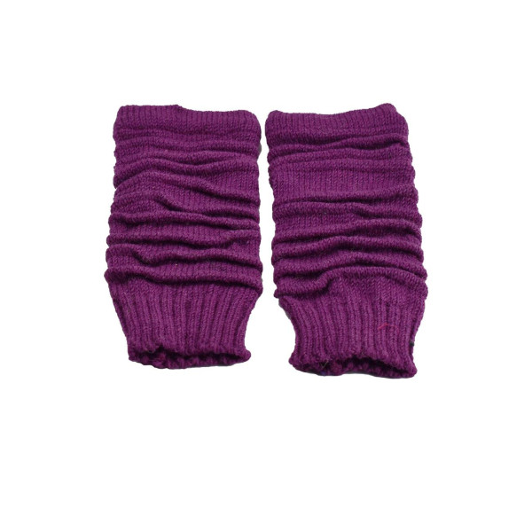 Jambières Laine Tricot Chutia Prune