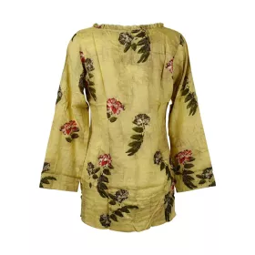 Tunique Mahoba Ton Jaune et Floral