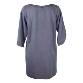 Tunique Khadi Coton Tramé Bleu Clair