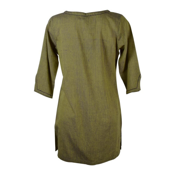 Tunique Khadi Coton Artisanal Vert Clair