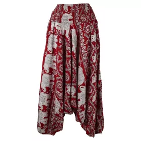 Sarouel Bodrah Smocks à la Taille Bordeaux