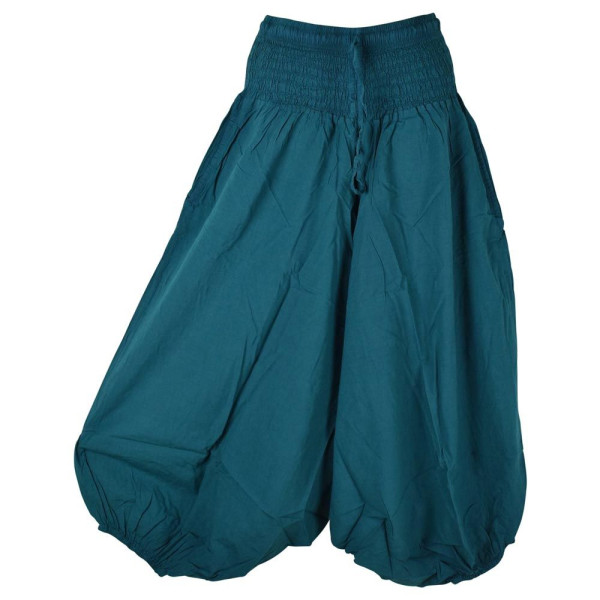 Sarouel Femme Masina Coton Bleu Pétrole