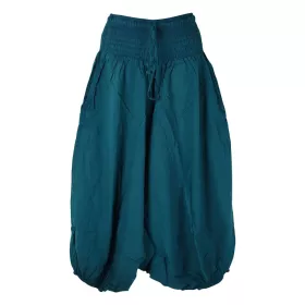 Sarouel Femme Masina Coton Bleu Pétrole