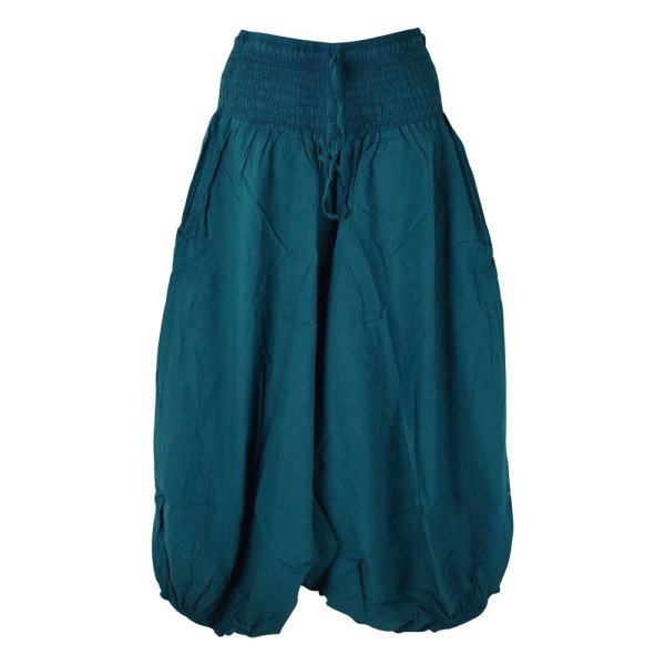 Sarouel Femme Masina Coton Bleu Pétrole