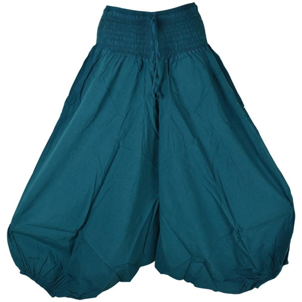 Sarouel Femme Masina Coton Bleu Pétrole