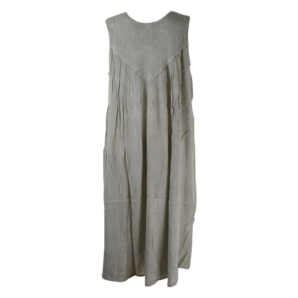 Robe Longue Ample Tusura Ton Uni Gris Clair