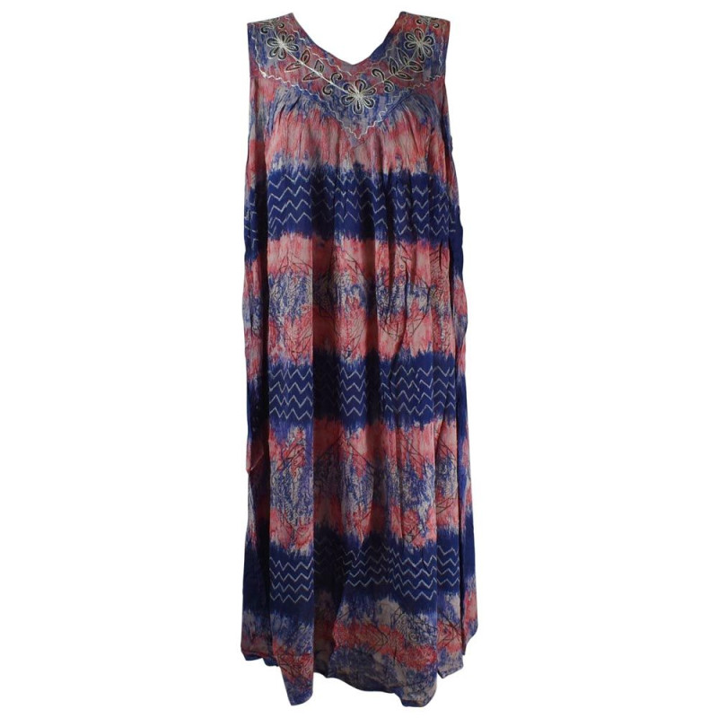 Robe Longue Grande Taille Hindol Bleu Marine