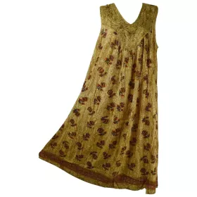 Robe Longue Grande Taille Banki Batik Marron