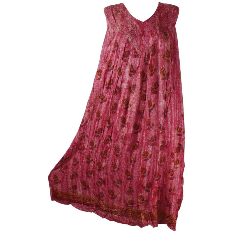 Robe Longue Grande Taille Banki Batik Rose