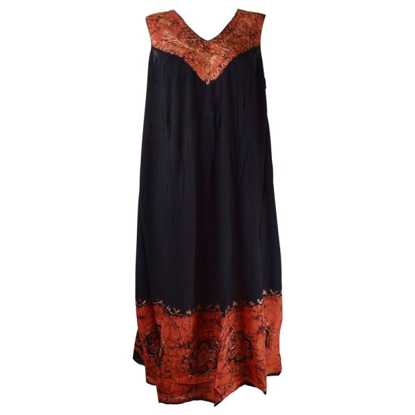 Robe Longue Grande Taille Duburi Orange Brique