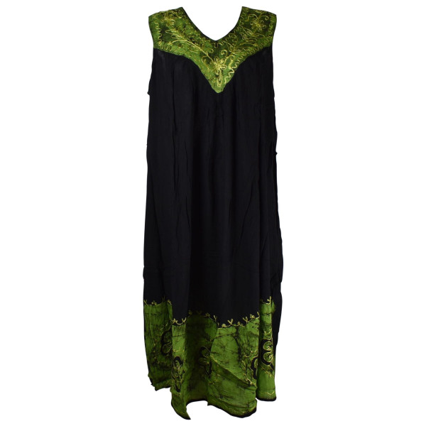 Robe Longue Grande Taille Duburi Batik Vert