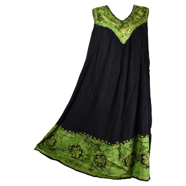 Robe Longue Grande Taille Duburi Batik Vert