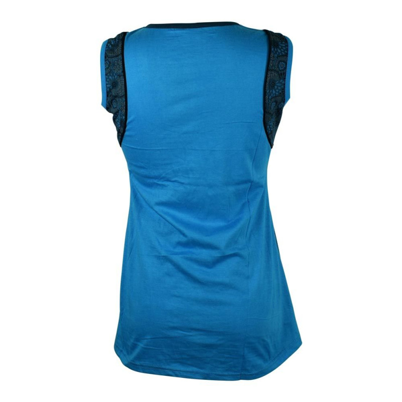 Haut Dabria Sans Manches Maille Jersey Bleu