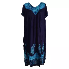 Robe Longue Grande Taille Jalia Batik Turquoise