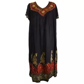 Robe Longue Grande Taille Jalia Batik Bordeaux