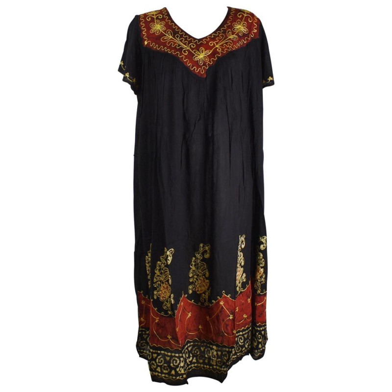 Robe Longue Grande Taille Jalia Batik Bordeaux