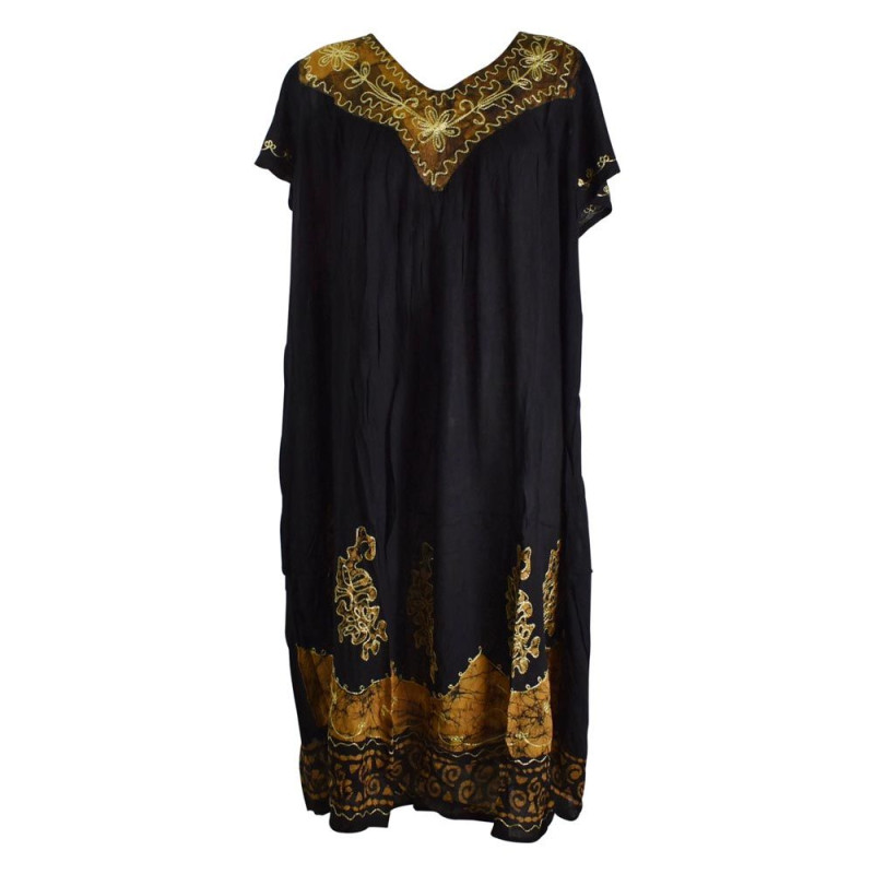 Robe Longue Grande Taille Jalia Batik Marron