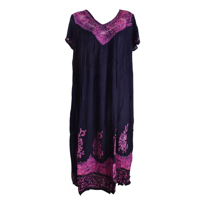 Robe Longue Grande Taille Jalia Batik Parme