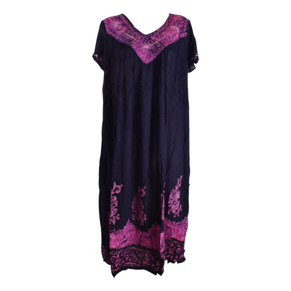 Robe Longue Grande Taille Jalia Batik Parme