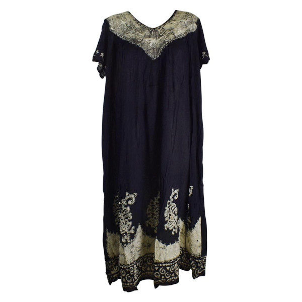 Robe Longue Grande Taille Jalia Batik Ecru