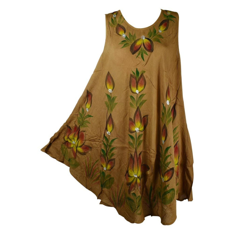 Robe Évasée Dangia Peint Motif Floral