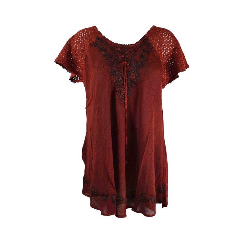 Tunique Chenda Unie avec Macramé