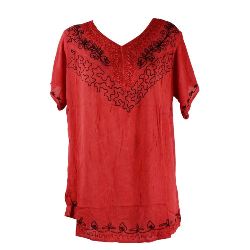 Blouse mi manche brodée Madi