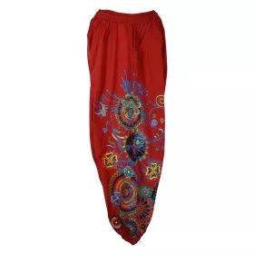 Sarouel Lehara Peint Brodé Rouge