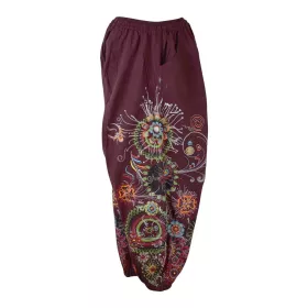 Sarouel Lehara Peint Brodé Marron