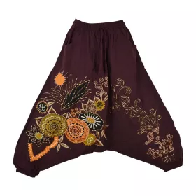 Sarouel Barwa Marron Patch Brodé