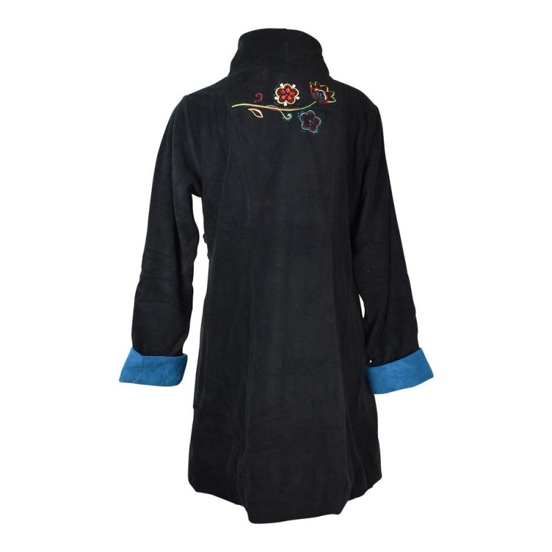Manteau Polaire Tikur Deux Tons Noir
