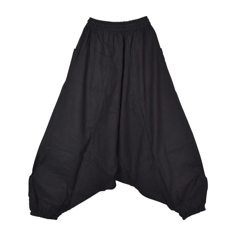 Sarouel Pipara Brodé Noir et Violet