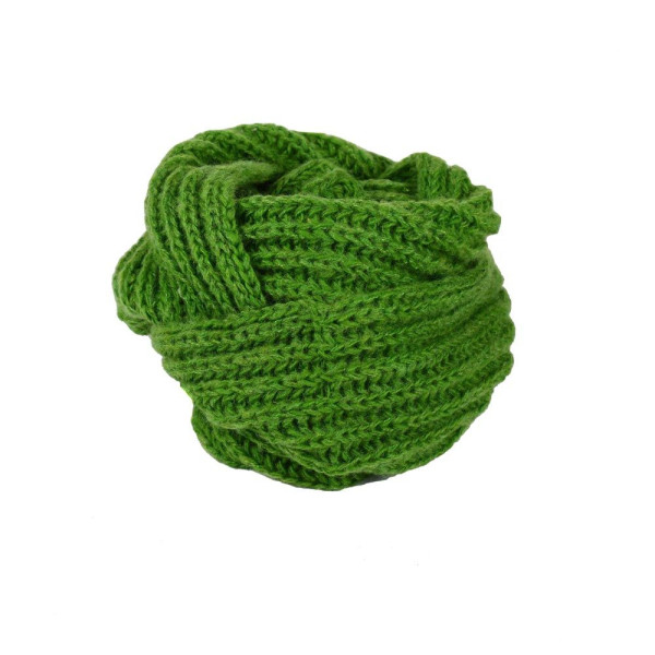 Écharpe Tube Laine et Mohair Vert