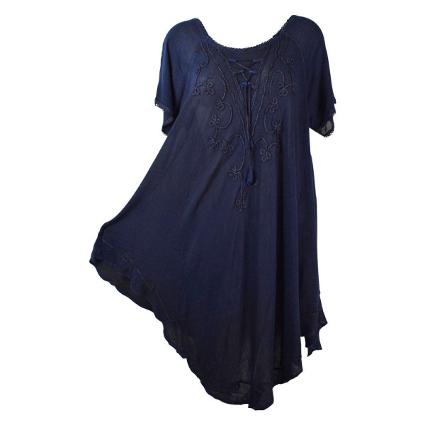 Robe Asymétrique Fluide Barla Navy