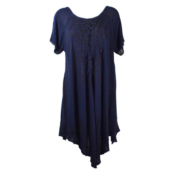 Robe Asymétrique Fluide Barla Navy