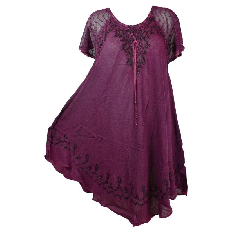 Robe Asymétrique Fluide Barla Prune